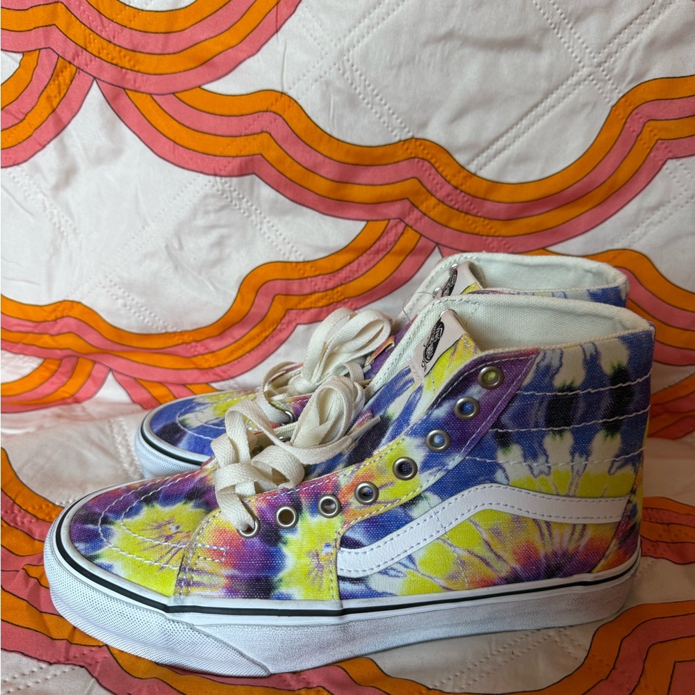 Vans Vibrant Purple and Yellow Canvas Sneakers